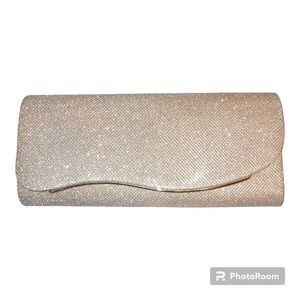 Metallic Evening Clutch Purse NWT Rose Gold